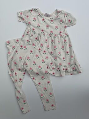 Vivie and Ash Top and Pants Set with Flowers